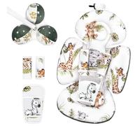 Sweetwavet Insert pour bébé compatible avec balançoire Mamaroo 4moms et siège auto pour bébé, y compris 3 jouets de rechange, insert réversible pour nouveau-né, balançoire, poussette, transat, tissu