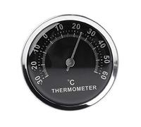 Sweetwu Thermomètre de voiture mécanique analogique 58 mm avec adhésif autocollant, jauge de température de l'eau, horloge extérieure et intérieure sans fil