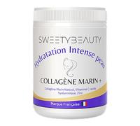 Sweety beauty - 10g par jour - Poudre de Collagène Marin+ - Sans sucre - Sans gluten - Complément alimentaire - Contient de l'acide hyaluronique, Vitamine C, Zinc... Hydratation, Fermeté et Éclat