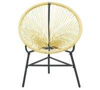 ""SWEETY"" Chaise de jardin Acapulco Résine tressée Beige - anticorrosion - 6.2kg CJ2676