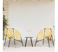 ""SWEETY"" Chaise œuf de jardin noir et jaune résine tressée - anticorrosion - 6.15kg CJ1098