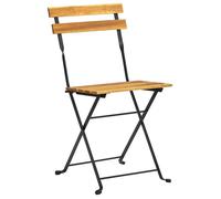 ""SWEETY"" Chaises de bistro pliables lot de 4 - Bois d'acacia massif - anticorrosion - 18.6kg CJ1295