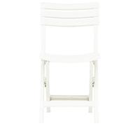 ""SWEETY"" Chaises de jardin pliables lot de 2 Plastique Blanc - anticorrosion - 7.38kg CJ2125