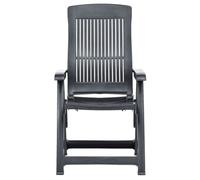 ""SWEETY"" Chaises inclinables de jardin lot de 2 Plastique Anthracite - anticorrosion - 12.5kg CJ411