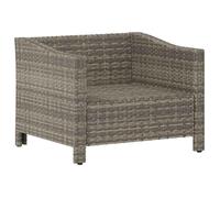 ""SWEETY"" Fauteuil de jardin avec coussin Gris Résine tressée - anticorrosion - 9.4kg CJ209