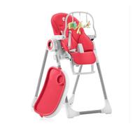 Sweety Fox Chaise Haute Bébé Evolutive, Pliable et Réglable, Nettoyage Facile - Chaise haute bebe avec Barre de Jeux (de 6 mois à 3 ans, max 15kg) Rouge Framboise