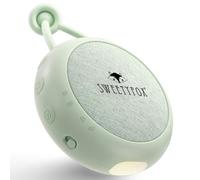 Sweety Fox Machine Bruit Blanc Enfant, Veilleuse Bruit Blanc, USB-C, Vert | 16 sons apaisants · 125 g ultra-léger · Autonomie 30h · Minuterie intelligente