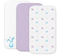 Sweety Fox - Set 2 Drap Housse Cododo 50x83 + 1 Protège Matelas Imperméable | Set 3 Pièces Pour Berceau, Couffin et Matelas Bébé · Alèse et Drap Bébé · 100% Coton · Doux · OEKO-TEX · Motif Espace