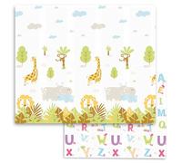 Sweety Fox - Tapis de Jeu pour Enfant Bebe 150x180x1cm Tapis de Sol XXL en Mousse Epais Pliable Reversible - Tapis d'éveil pour Bébé - Tapis de Sol Bebe Favorisant Le Développement Sensoriel