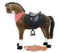 Sweety Toys 11087 Cheval en peluche avec selle Taille XXL 125 cm