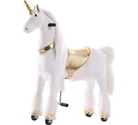 Sweety Toys 11339 Grande Licorne sur roulettes pour Enfant de 4 à 9 Ans, Blanche