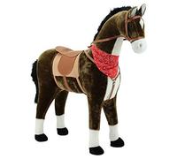Sweety Toys 5048 Cheval d'équitation en peluche Chocolat Taille env. 105 cm