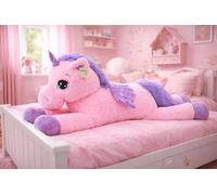 Sweety Toys 8049 Peluche en Forme de Licorne Pégase Rose Taille XXL 130 cm