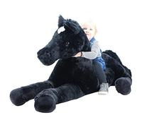 Sweety Toys- Cheval en Peluche, 10998, Noir