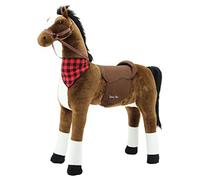 Sweety Toys Chiko 7455 Cheval Debout en Peluche avec Structure en Acier 130 cm