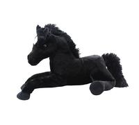 Sweety Toys Peluche XXL cheval poulain, Noir poulain, peluche douce cheval 5185