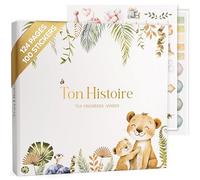 SweetyFox - Livre de naissance bébé - 5 premières années - 124 pages et 100 stickers - Album de naissance et cadeau original pour filles et garcons