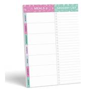 Sweetzer & Orange Blocs de Planification Repas - Semainier Violet & Sarcelle pour les Repas de la Semaine ou du Jour - Liste de Course Détachable, 2 Aimants pour le Frigo - 17x25cm, 52 Feuilles