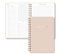 Sweetzer & Orange Carnet de planification journalière - Mise en page quotidienne non datée sur deux pages avec horaire, liste de tâches, priorités et notes - Organiseur de productivité à spirales de