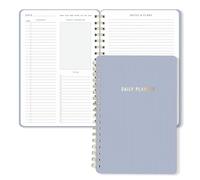 Sweetzer & Orange Carnet de planification journalière - Mise en page quotidienne non datée sur deux pages avec horaire, liste de tâches, priorités et notes - Organiseur de productivité à spirales de