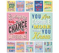 Sweetzer & Orange Lot de 12 affiches de motivation et de croissance pour enseignants et étudiants - Décoration de chambre, de bureau et de salle de classe pour inspirer jeunes esprits- 27,9 x 35,6 cm