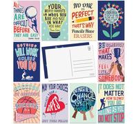 Sweetzer & Orange Lot de 60 cartes postales de motivation 10,2 x 15,2 cm, dépliants décoratifs pour enfants et adultes, mémos d'affirmation Growth Mindset, feuillets en papier pleine conscience,