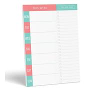 Sweetzer & Orange Organisateur Semainier - Bloc Magnétique Non Daté avec Listes Détachables - Pour le Bureau ou la Maison, Pour Toute la Famille - 52 Feuilles - 17.7cm x 25.4cm
