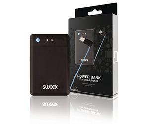Sweex Ultra Power Bank avec câble Micro USB Intégré, 2,500 mAh, sw250 0pb001u