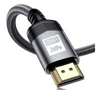 sweguard Câble HDMI 4K 20m, 4K@60Hz 18Gbps High Speed HDMI 2.0 Cable en Nylon tressé, connecteurs plaqués Or avec Ethernet/Canal de Retour Audio, Compatible avec vidéo UHD 2160p, HD 1080p (Gris)