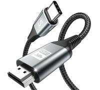 sweguard Câble USB C vers HDMI 6M (4K@60 Hz), Câble USB Type C vers HDMI Thunderbolt 3/4 compatible pour i Phone 17 16 15 Pro Max, MacBookPro/Air,iMac,iPad,Samsung S25 S24 S23,Surface,Dell,HP