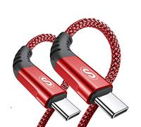 sweguard Lot de 2 câbles 2M USB C de type C en nylon pour i Phone 16/ i Phone 15 Pro Max,Samsung Galaxy S24/S23/S22/S21/S20/S10, so ny Xperia, Huawei P50/P40,Xiaomi,Google Pixel, LG