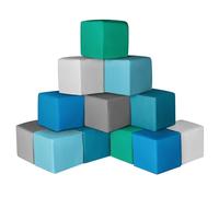SweHouse 12 Pièces Parcours Motricité Bébé: Module Motricité Enfant Cuir PU Blocs Mousse Éducatifs pour Reconnaissance de Couleur - Jouets Descalade pour Bébé à Partir de 3 Ans(Moderne)