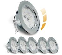 Sweier LED Encastrable Dimmable 230V 5W,4500K Blanc Neutre luminaires pour Meuble LED, 20mm Extra Plat Spots, Trou 55-58mm Spots Encastrables pour Meuble Plat, Hotte de Cuisine, Set de 6