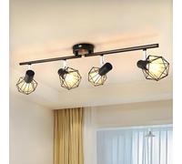 Sweier Plafonnier Spot Cuisine, E14 Orientable Cage Vintage Luminaire, Moderne Plafond lustre(sans ampoule), Industrielle Spotlight Pour Cuisine Couloir Salon Chambre Coucher