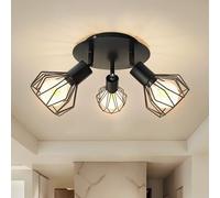 Sweier Plafonnier Spot Orientable E14 Cage Cuisine Vintage Luminaire, Industrielle Spotlight(sans ampoule), Moderne Plafond lustre, Wall Lamp Pour Cuisine Couloir Salon Chambre Coucher