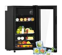 Sweiko 76LMini-réfrigérateur,3L+73L pour la glace,peut contenir 51 canettes de soda, d'eau, de bière ou de vin. Fonctionnement silencieux,système de refroidissement à compresseur,économe en énergie