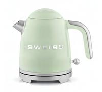 SWEISS Bouilloire électrique KTS7 vintage 1000 W 1 L inox Socle 360° Vert