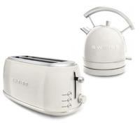 Sweiss - Grille-Pain + Bouilloire Vintage Crème Pack Grvktl8