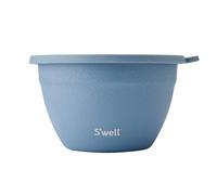S'well Kit saladier en acier inoxydable, 1,9 litre, bleu (Desert Sky), avec récipient à condiments de 60 ml et plateau amovible, étanche, facile à nettoyer, passe au lave-vaisselle