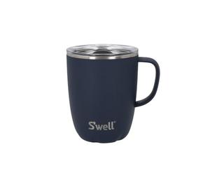 S'well Mug avec poignée, Azurite, 350ml. Mug isotherme sous vide en Acier inoxydable avec poignée, tasse de voyage avec couvercle coulissant - Lavable au lave-vaisselle