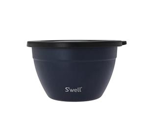 S'well Saladier set, azurite, 1.9L - Boîte à salade avec récipient à condiments et plateau amovible - Anti-fuite et lavable au lave-vaisselle