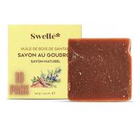 SWELLE Savon au Goudron de Genévrier & Huile de Bois de Santal, Nettoyage Profond, Peau Saine & Équilibrée, Pour Visage, Corps & Cheveux - Naturel, Sans Parabènes, Idéal pour Hommes & Femmes