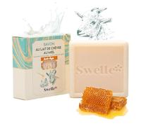 SWELLE Savon Lait de Chevre et Miel 100 gr 1piece Gommage Visage Femme Savon Solide Naturel Visage Main Corps | Exfoliant Nettoyant Soin | Anti Acne Psoriasis Point Noir