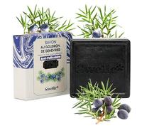 SWELLE Savon Solide Goudron de Genièvre 100 gr 1 pc, Chute de Cheveux Femme Homme, Shampoing Antipelliculaire | Acné,Eczéma,Exfoliant,Points Noirs | Gommage Corps Savon Solide.
