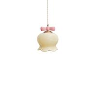 SWEMOPP Lampe suspendue pour enfants, abat-jour en forme de fleur, luminaire suspendu en verre de lait, lustre nordique moderne rose pour chambre de filles, chambre d'enfant, crèche, salle à manger, c