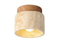 SWEMOPP Plafonnier en pierre de marbre en bois plafonnier semi-encastré moderne du milieu du siècle petit plafonnier de couloir ferme vintage à proximité de la lampe de plafond pour porche d'entrée co