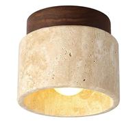 SWEMOPP Plafonnier en pierre de marbre en bois plafonnier semi-encastré moderne du milieu du siècle petit plafonnier de couloir ferme vintage à proximité de la lampe de plafond pour porche d'entrée co