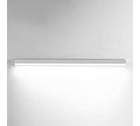 SWEMOPP Plafonnier LED moderne à longue bande, plafonnier monté en surface, blanc froid, plafonnier linéaire à encastrer pour couloir, salle de bain, plafonnier à intensité variable pour cuisine, cham