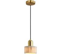 SWEMOPP Suspension en verre de marbre blanc îlot de cuisine lampe de plafond suspendue en pierre naturelle verte luminaire en laiton unique petit lustre en laiton moderne pour salle à manger chambre c