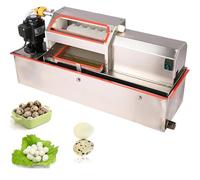SWENEEN 02 Éplucheur d'œufs de quai électrique, 25 W Commercial Automatique Quai Eggs Sheller, Machine à éplucher les œufs de caille en acier inoxydable pour œufs de caille bouillis